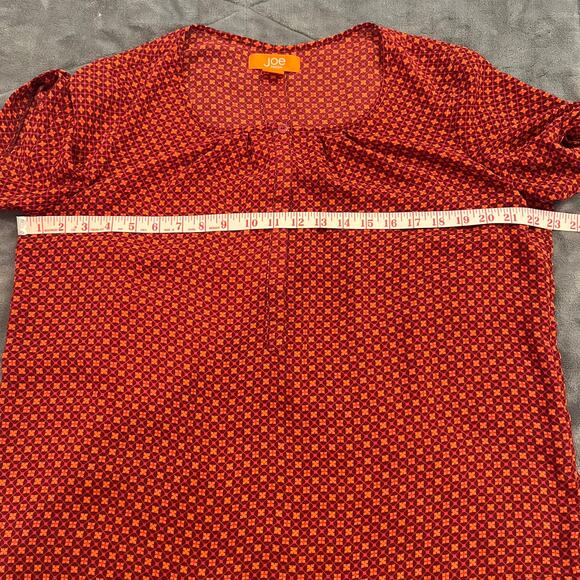 Joe Fresh Red White Blouse Top Size Large - Picture 9 of 10